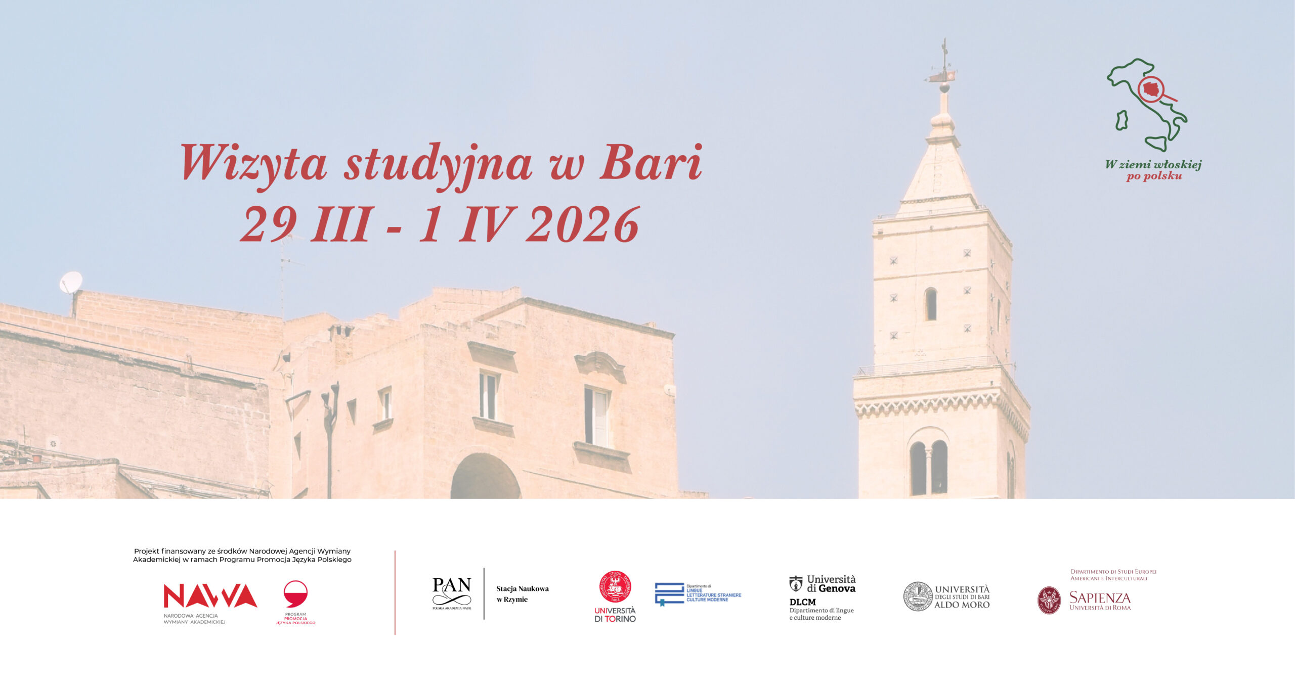 Bari: wymiana studencka w ramach projektu PJP NAWA