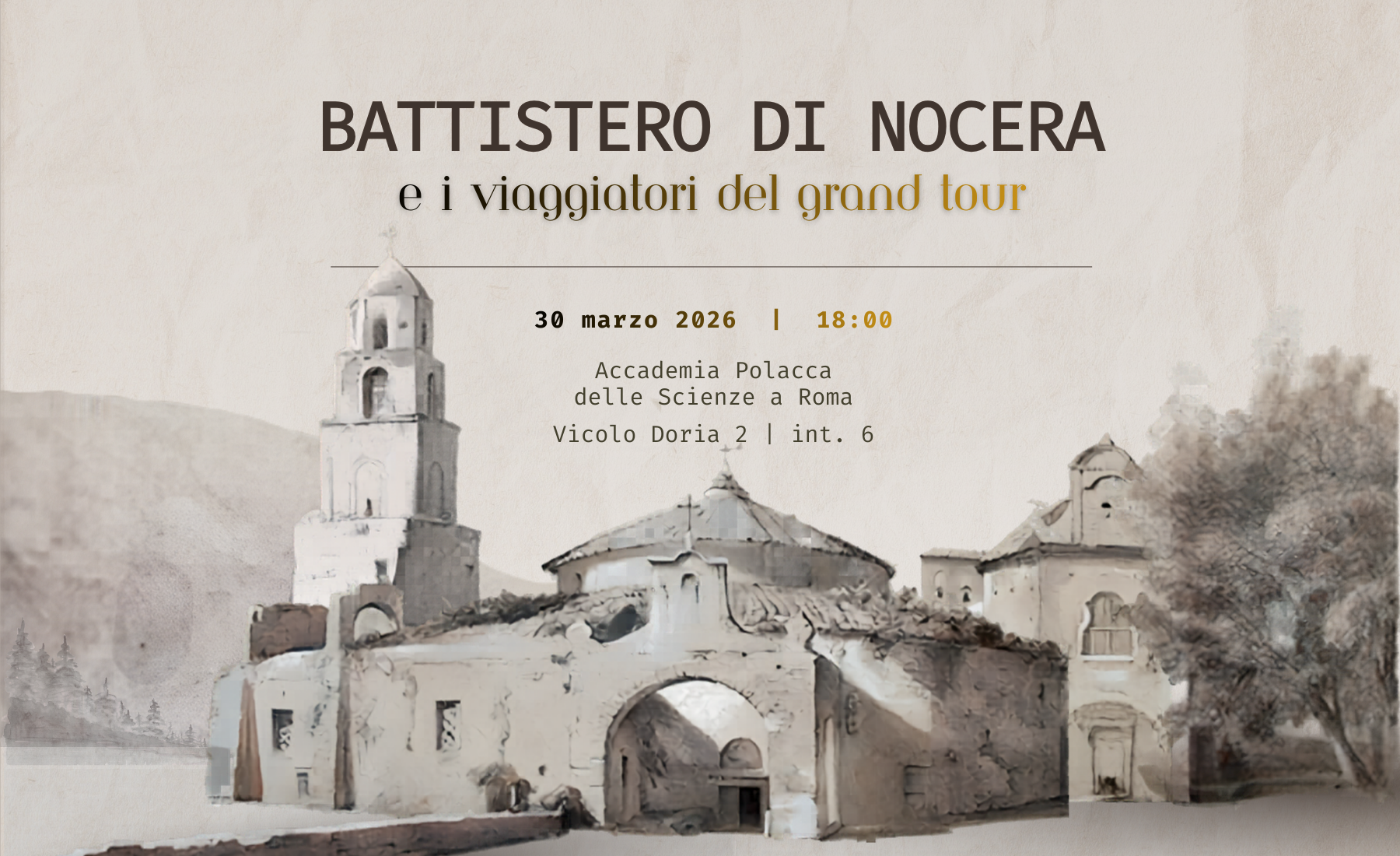 Battistero di Nocera e i viaggiatori del Grand Tour