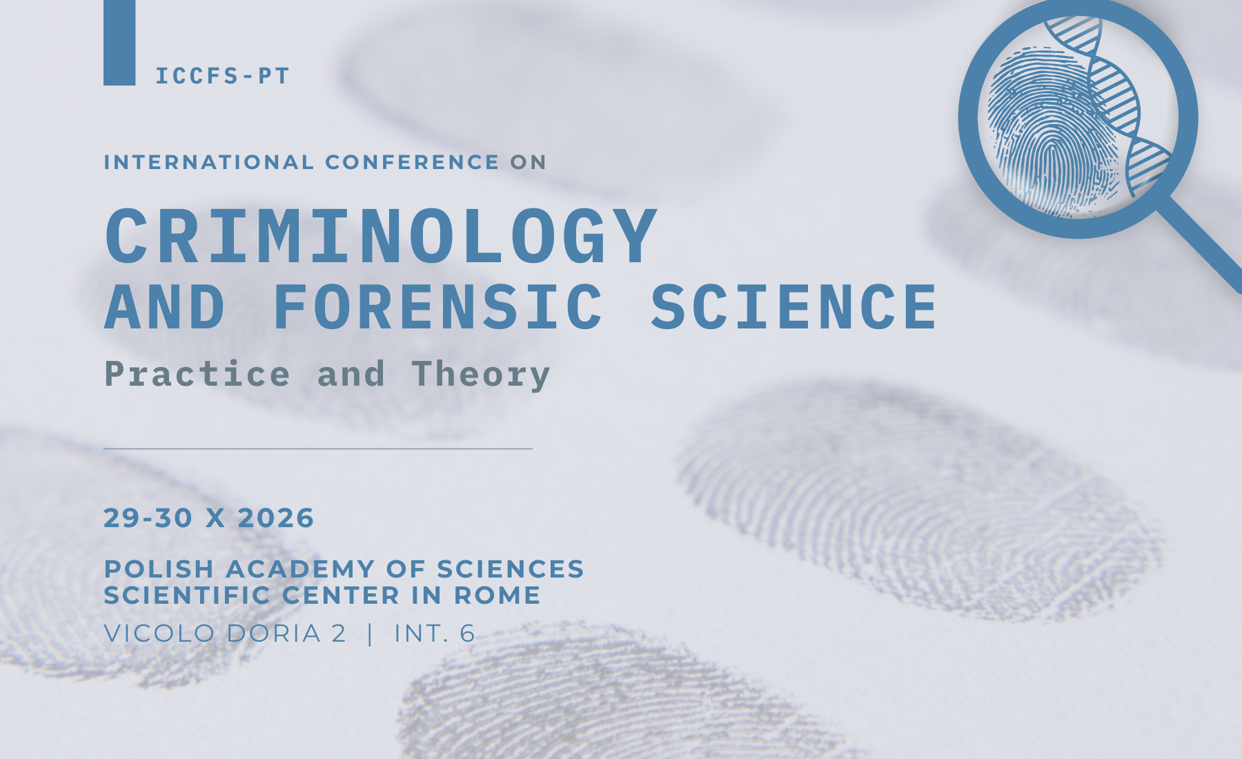 International Conference on Criminology and Forensic Science 2026 – Practice and Theory (ICCFS)