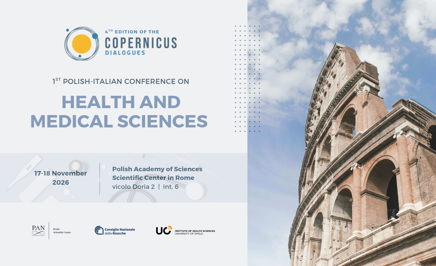 1st Polish–Italian Conference on Health and Medical Sciences
